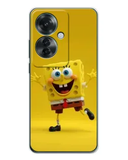 Чехол для OPPO Reno 11F с картинкой «Позитивный Губка Боб»
