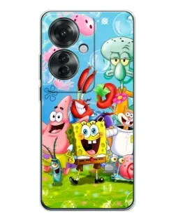 Чохол для OPPO Reno 11F з картинкою «Губка Боб та друзі» Чохол для OPPO Reno 11F з картинкою «Губка Боб та друзі»