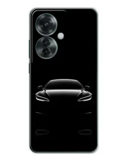 Чехол для OPPO Reno 11F с картинкой «Силуэт Tesla Night»