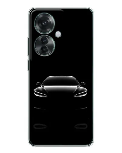 Чехол для OPPO Reno 11F с картинкой «Силуэт Tesla Night»