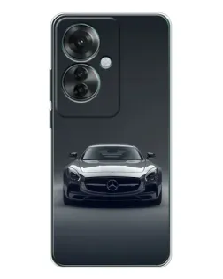 Чехол для OPPO Reno 11F с картинкой «Mercedes на черном»