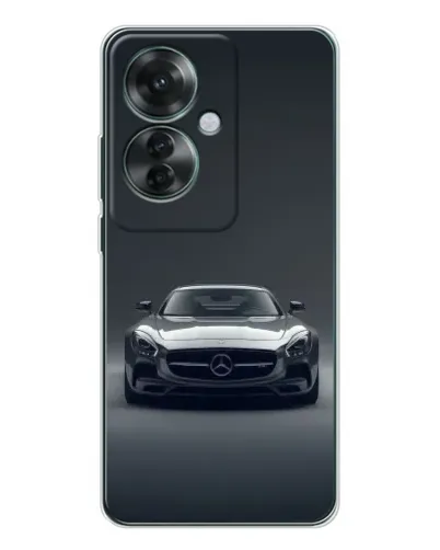 Чехол для OPPO Reno 11F с картинкой «Mercedes на черном»
