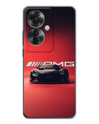 Чехол для OPPO Reno 11F с картинкой «Mercedes AMG — красная линия»
