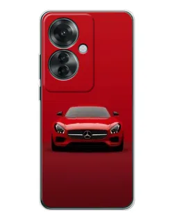 Чехол для OPPO Reno 11F с картинкой «Красный Mercedes AMG»