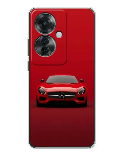 Чехол для OPPO Reno 11F с картинкой «Красный Mercedes AMG»