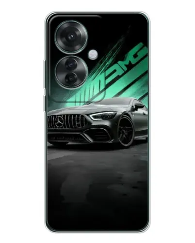 Чехол для OPPO Reno 11F с картинкой «Темный Mercedes AMG»