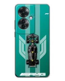 Чехол для OPPO Reno 11F с картинкой «Mercedes AMG Petronas»