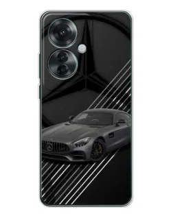 Чехол для OPPO Reno 11F с картинкой «Mercedes AMG — графика»