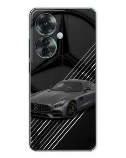 Чехол для OPPO Reno 11F с картинкой «Mercedes AMG — графика»