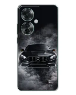 Чехол для OPPO Reno 11F с картинкой «Mercedes в дыму»