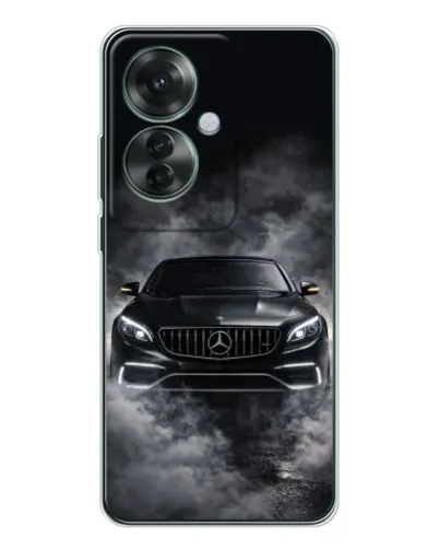 Чехол для OPPO Reno 11F с картинкой «Mercedes в дыму»
