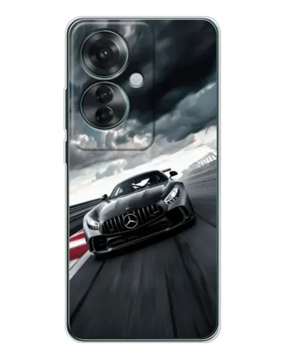 Чехол для OPPO Reno 11F с картинкой «Гоночный Mercedes AMG»