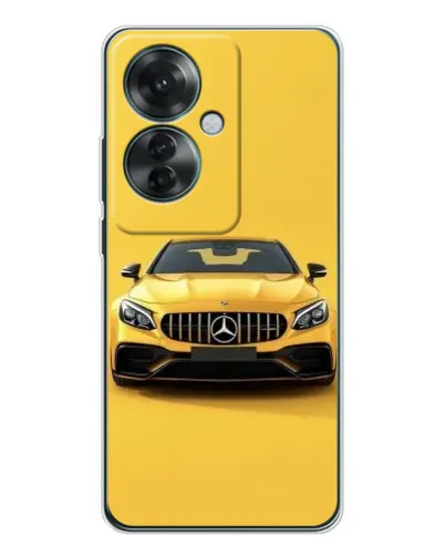 Чехол для OPPO Reno 11F с картинкой «Желтый Mercedes GT»