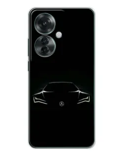 Чохол для OPPO Reno 11F з картинкою «Mercedes — силует авто» Чохол для OPPO Reno 11F з картинкою «Mercedes — силует авто»