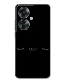 Чехол для OPPO Reno 11F с картинкой «Audi — световой подпись»