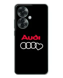 Чехол для OPPO Reno 11F с картинкой «Логотип Audi Heart»