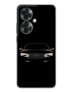Чехол для OPPO Reno 11F с картинкой «Audi — ночной контур»