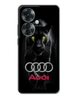 Чехол для OPPO Reno 11F с картинкой «Пантера и Audi»
