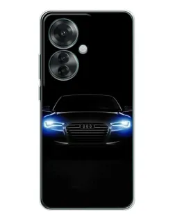 Чехол для OPPO Reno 11F с картинкой «Audi в неоне»