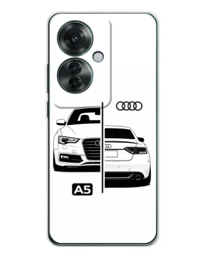 Чехол для OPPO Reno 11F с картинкой «Audi — контрастный дизайн»