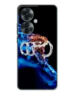 Чехол для OPPO Reno 11F с картинкой «Энергия лого Audi»