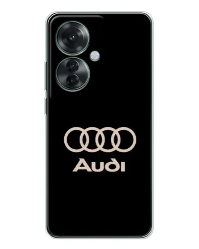 Чехол для OPPO Reno 11F с картинкой «Audi — золотой логотип»