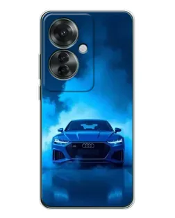 Чехол для OPPO Reno 11F с картинкой «Audi — голубая энергия»