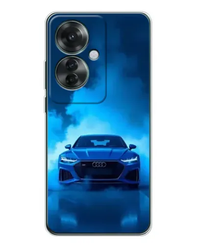 Чехол для OPPO Reno 11F с картинкой «Audi — голубая энергия»