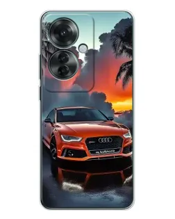 Чехол для OPPO Reno 11F с картинкой «Audi — закат»