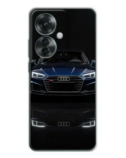 Чехол для OPPO Reno 11F с картинкой «Audi — ночное отражение»