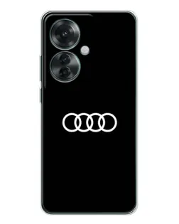 Чехол для OPPO Reno 11F с картинкой «Audi White Logo»