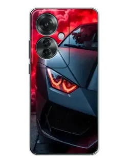 Чехол для OPPO Reno 11F с картинкой «Lamborghini красное сияние»
