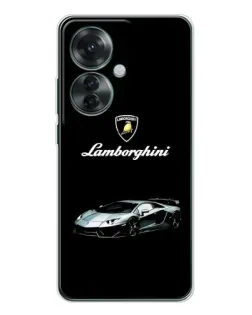 Чехол для OPPO Reno 11F с картинкой «Логотип Lamborghini классика»