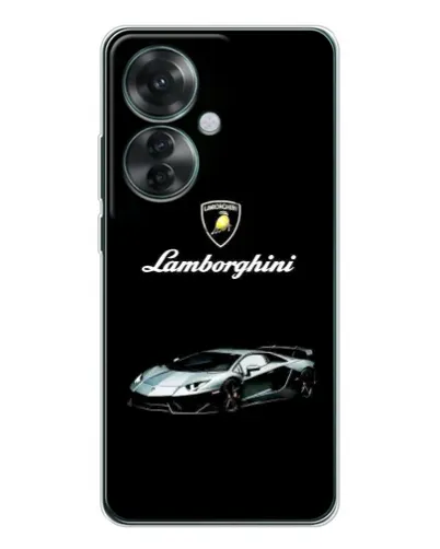 Чехол для OPPO Reno 11F с картинкой «Логотип Lamborghini классика»
