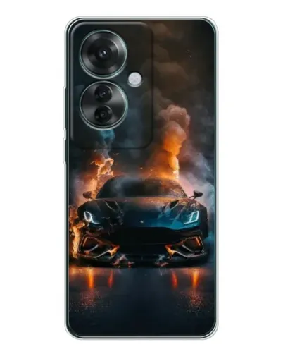 Чехол для OPPO Reno 11F с картинкой «Lamborghini дымная эстетика»