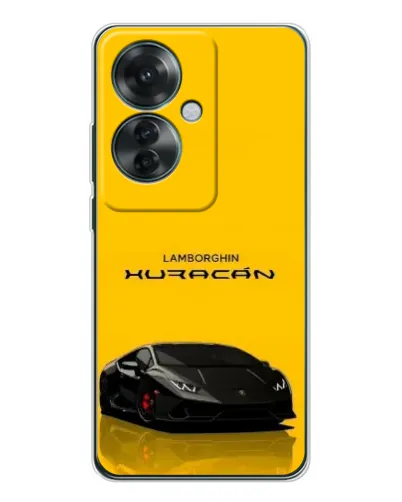 Чехол для OPPO Reno 11F с картинкой «Lamborghini Huracan черный»