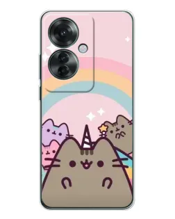 Чехол для OPPO Reno 11F с картинкой «Единорог Pusheen»
