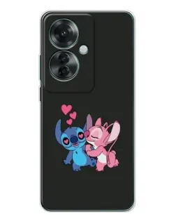 Чехол для OPPO Reno 11F с картинкой «Анжел целует Стича»