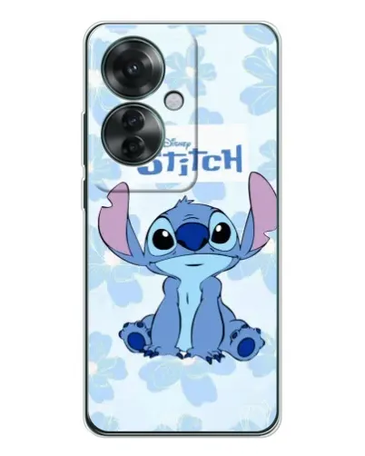 Чехол для OPPO Reno 11F с картинкой «Stitch среди цветов»