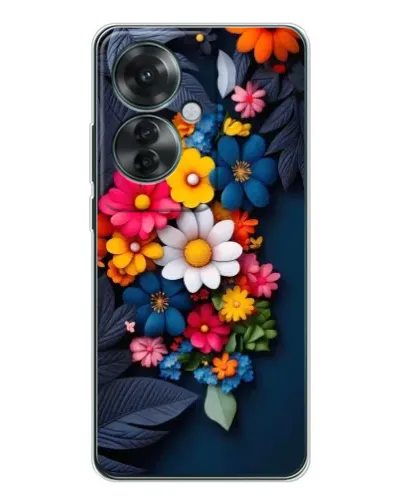 Чехол для OPPO Reno 11F с картинкой «Цветочная феерия»