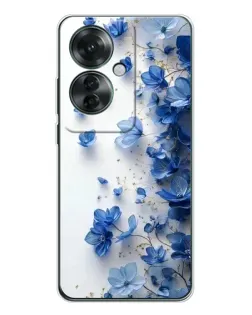 Чохол для OPPO Reno 11F з картинкою «Блакитний квітковий каскад»