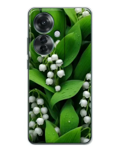 Чехол для OPPO Reno 11F с картинкой «Ландыши в зелени»