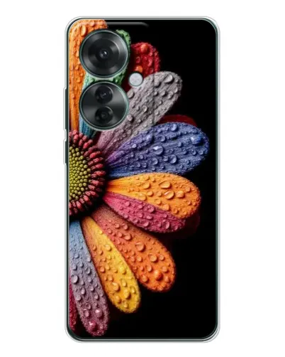 Чехол для OPPO Reno 11F с картинкой «Радужный цветок»