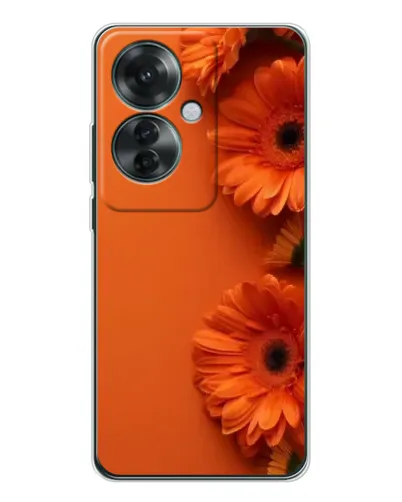 Чехол для OPPO Reno 11F с картинкой «Оранжевые герберы»