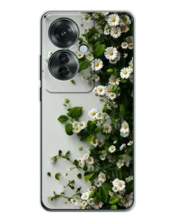 Чохол для OPPO Reno 11F з картинкою «Гілка дрібних білих квітів»