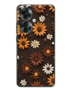 Чохол для OPPO Reno 11F з картинкою «Візерунок з маленьких соняшників»