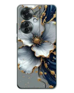 Чохол для OPPO Reno 11F з картинкою «Біла квітка та золотий флюїд»
