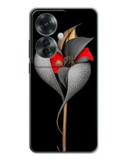 Чохол для OPPO Reno 11F з картинкою «Срібна фантазійна квітка»
