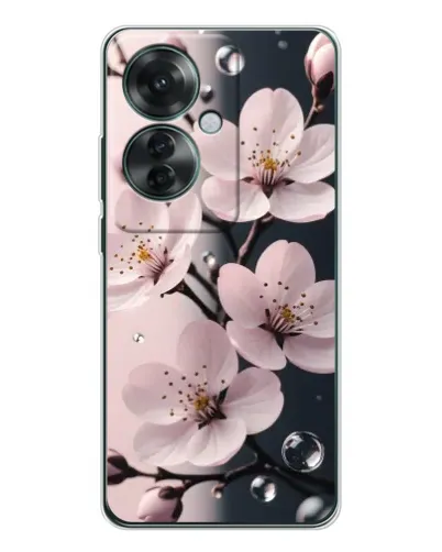 Чехол для OPPO Reno 11F с картинкой «Нежная сакура и капли» Чехол для OPPO Reno 11F с картинкой «Нежная сакура и капли»