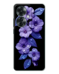 Чохол для OPPO Reno 11F з картинкою «Фіолетові квіти з росою» Чохол для OPPO Reno 11F з картинкою «Фіолетові квіти з росою»